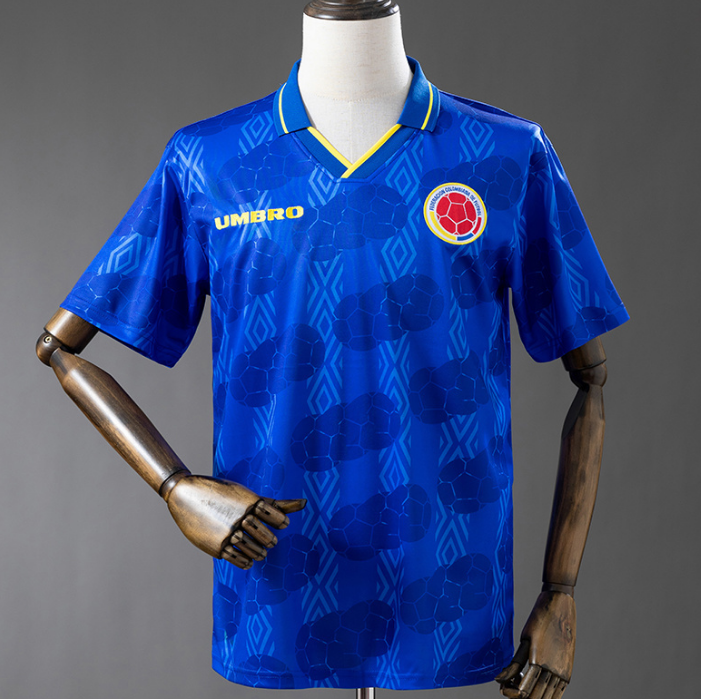 Retro Colombia 1994 Away Soccer Jersey