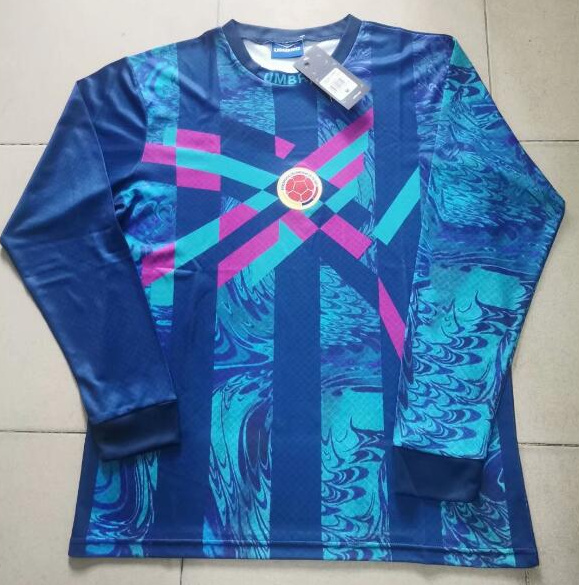 Retro Colombia 1995 Goalkeeper Long Sleeve Soccer Jersey Rene Higuita