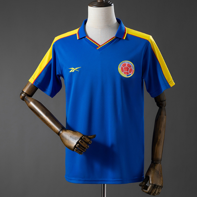 Retro Colombia 1998 Away Soccer Jersey