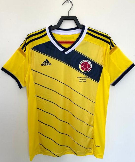 Retro Colombia 2014 Home Soccer Jersey