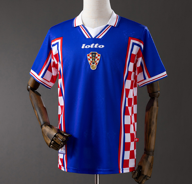 Retro Croatia 1998 Away Soccer Jersey