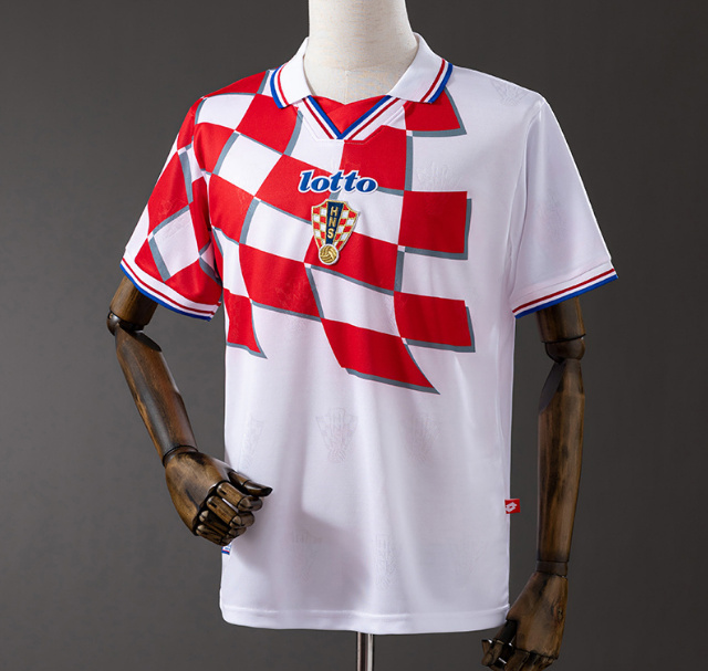 Retro Croatia 1998 Home Soccer Jersey