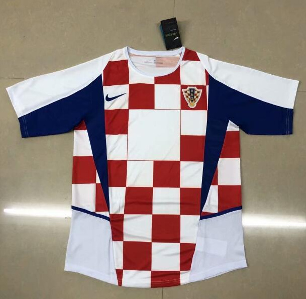 Retro Croatia 2002 Home Soccer Jersey