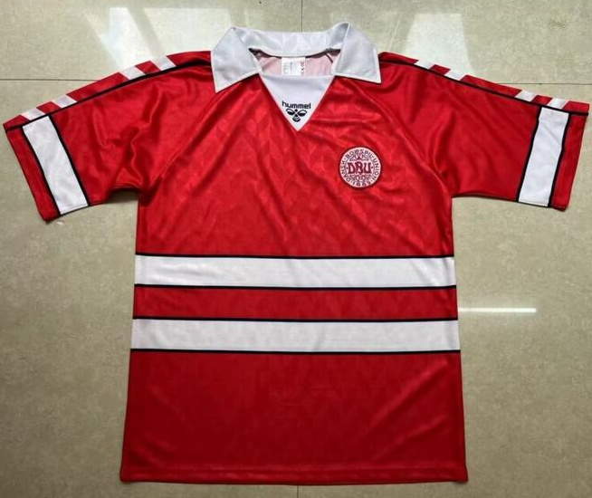 Retro Denmark 1988 Home Soccer Jersey