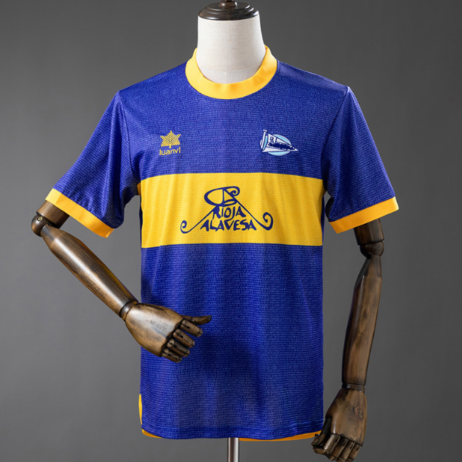 Retro Deportivo Alavés 2000-01 Home UCL Soccer Jersey