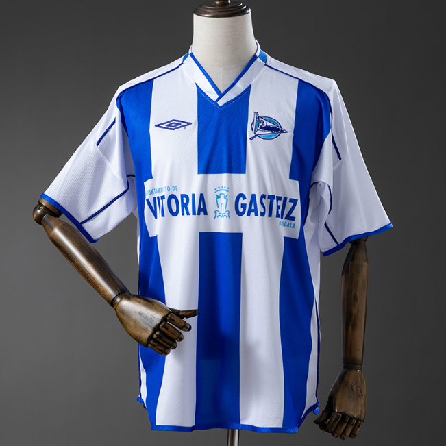 Retro Deportivo Alavés 2003-04 Home Soccer Jersey