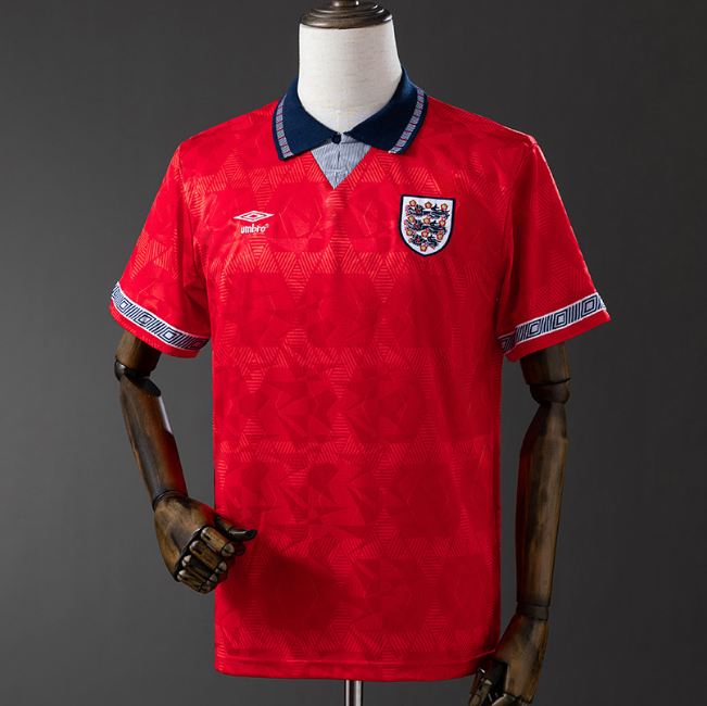 Retro England 1990 Away Soccer Jersey