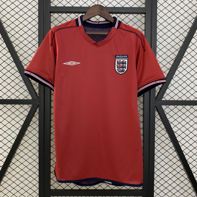 Retro England 2002 Away Soccer Jersey