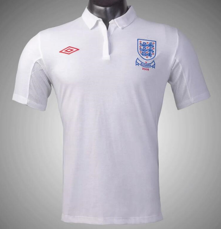 Retro England 2010 Home Soccer Jersey