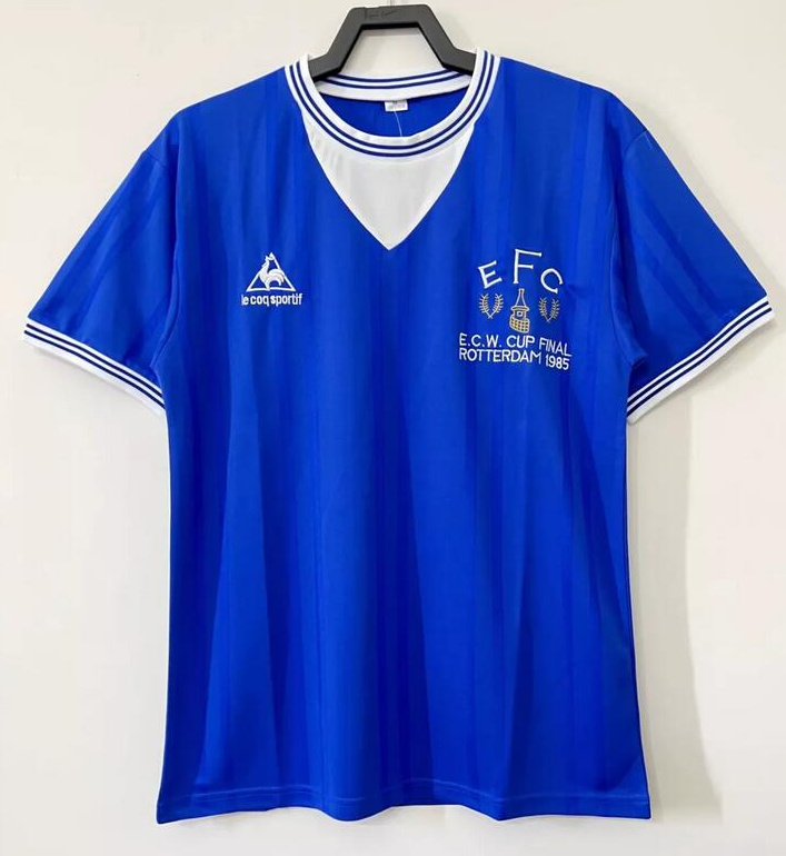 Retro Everton 1985 Home Soccer Jersey ECWC Final