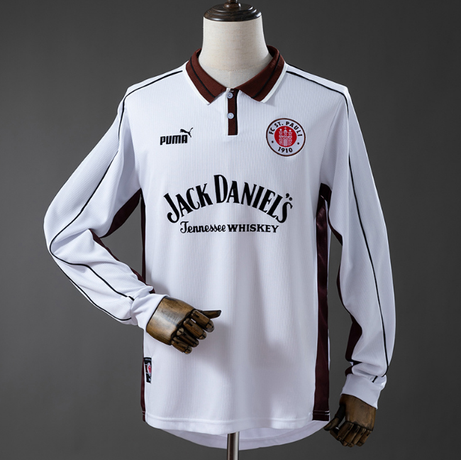 Retro FC St Pauli 1999-2000 Home Long Sleeve Soccer Jersey