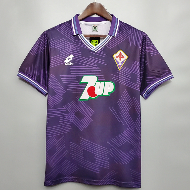 Retro Fiorentina 1992-93 Home Soccer Jersey