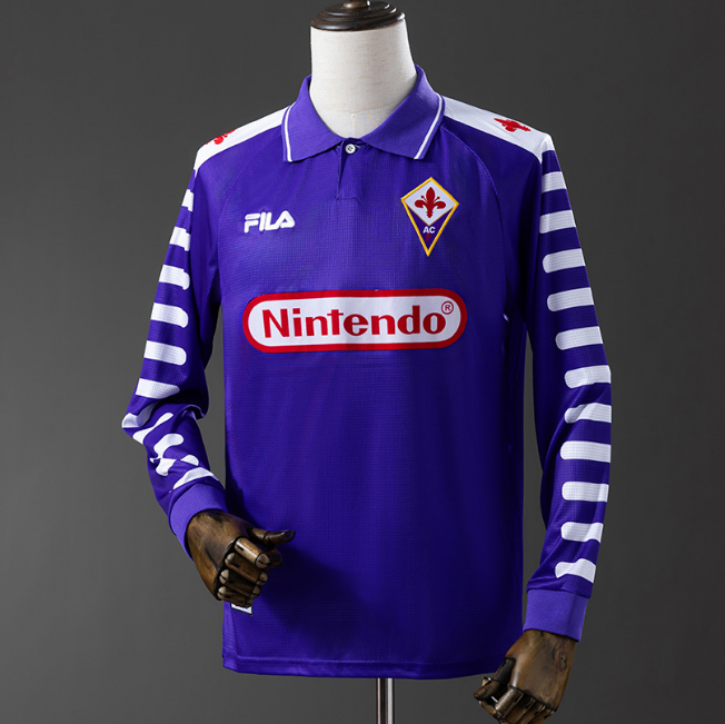 Retro Fiorentina 1998-99 Home Long Sleeve Soccer Jersey