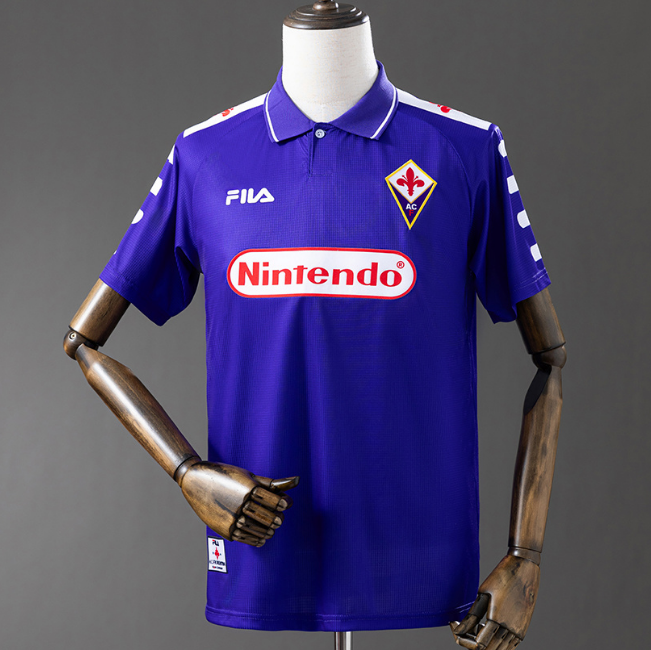 Retro Fiorentina 1998-99 Home Soccer Jersey