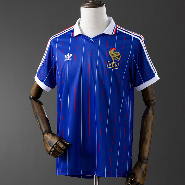 Retro France 1982 Home Soccer Jersey