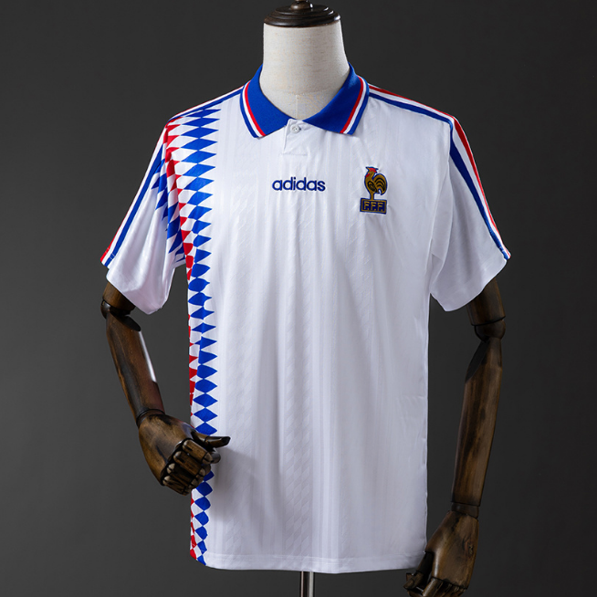 Retro France 1994 Away Soccer Jersey