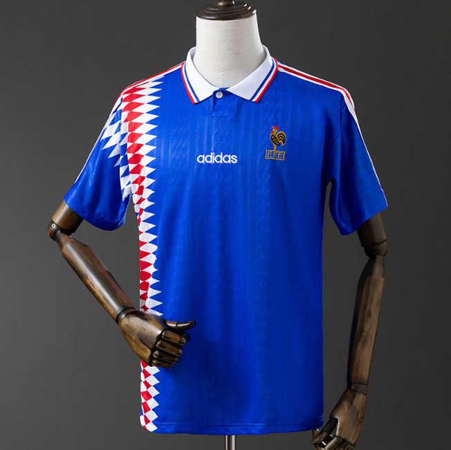 Retro France 1994 Home Soccer Jersey