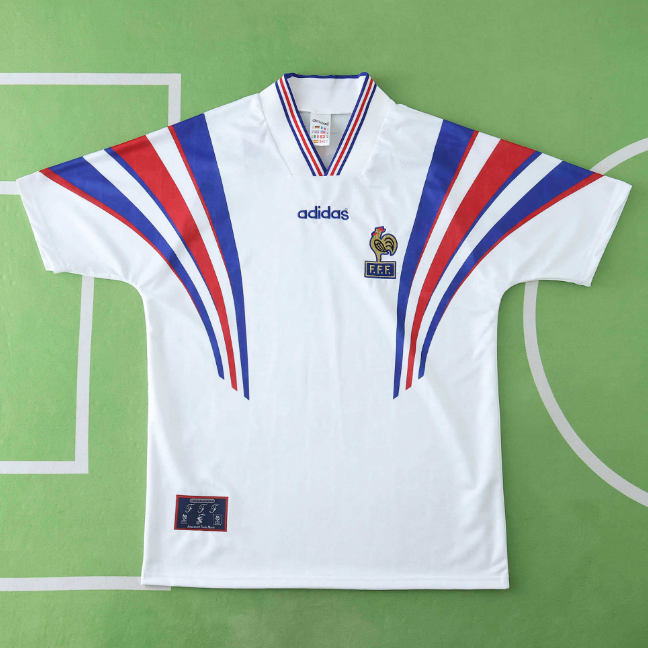 Retro France 1996 Away Soccer Jersey