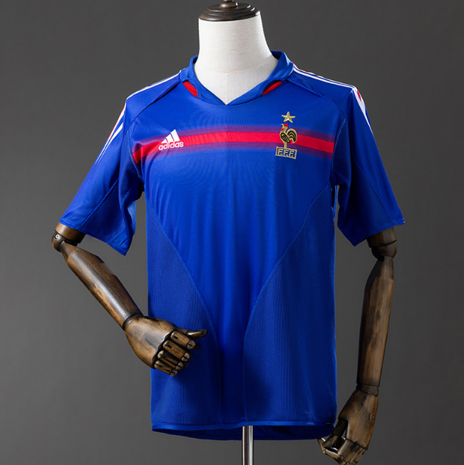 Retro France 2004 Home Soccer Jersey