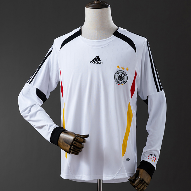 Retro Germany 2006 Home Long Sleeve Soccer Jersey