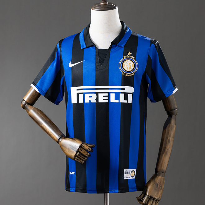 Retro Inter Milan 2007-08 Home Soccer Jersey