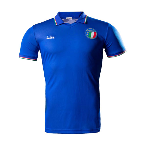 Retro Italy 1990 World Cup Home Soccer Jersey