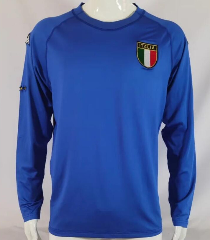 Retro Italy 2000 Home Long Sleeve Soccer Jersey