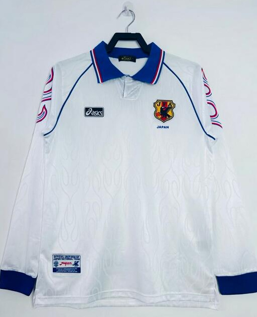Retro Japan 1998 Away Long Sleeve Soccer Jersey