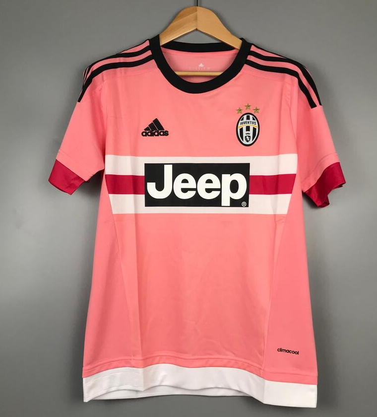 Retro Juventus 2015-16 Away Soccer Jersey Pink