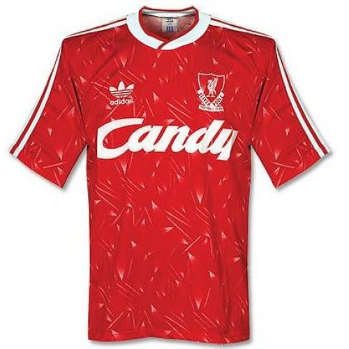 Retro Liverpool 1989-90 Home Soccer Jersey