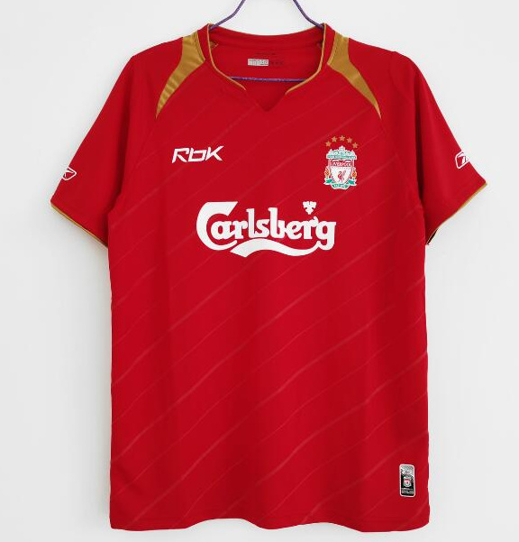 Retro Liverpool 2005-06 Home Soccer Jersey