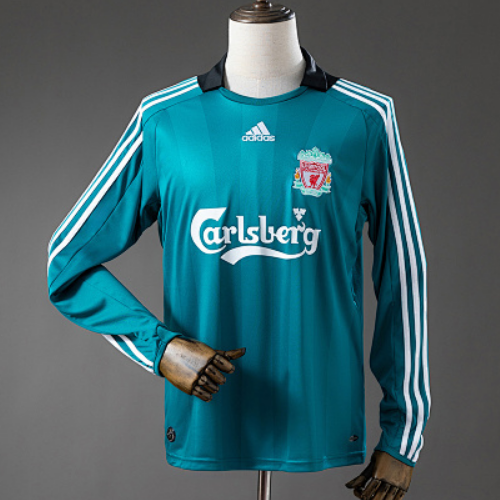 Retro Liverpool 2008-09 Away Long Sleeve Soccer Jersey