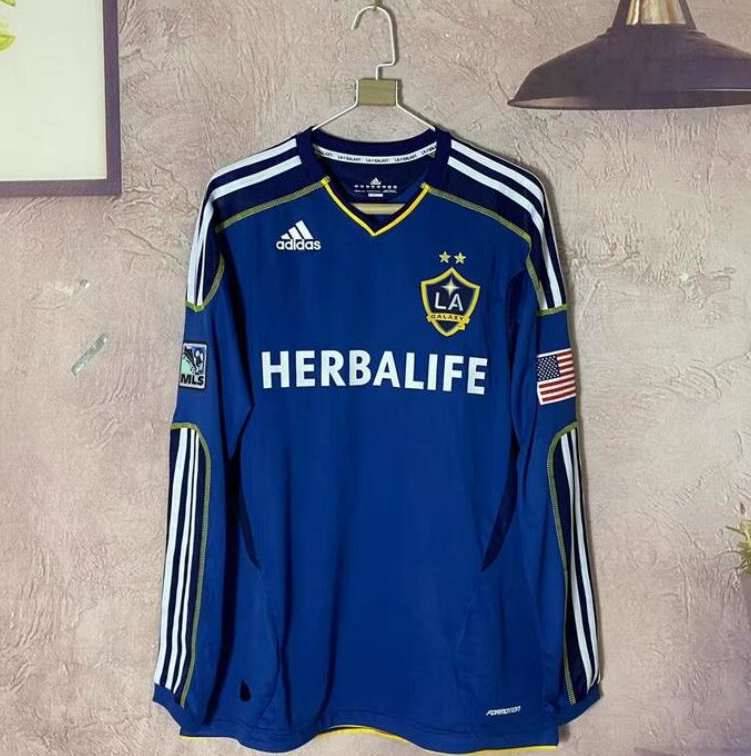 Retro Los Angeles Galaxy 2011-12 Away Long Sleeve Soccer Jersey