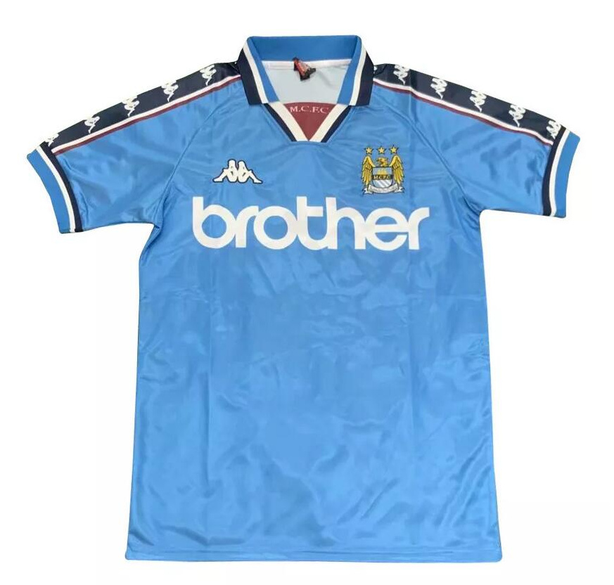 Retro Manchester City 1998-99 Home Soccer Jersey