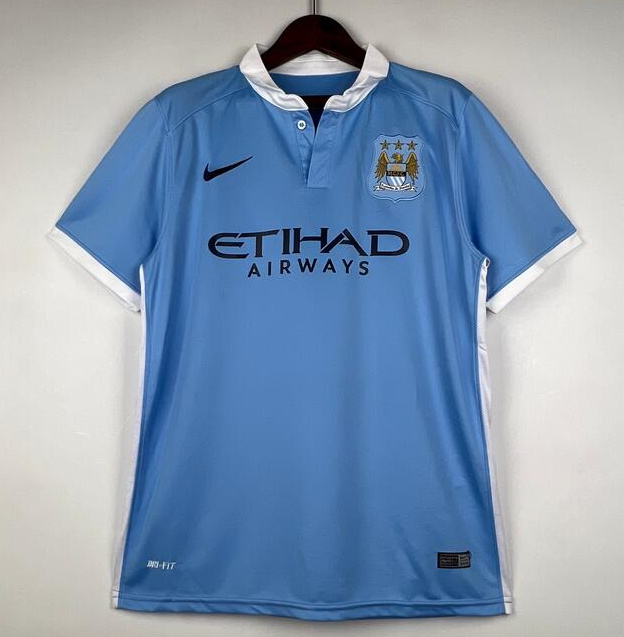 Retro Manchester City 2015-16 Home Soccer Jersey