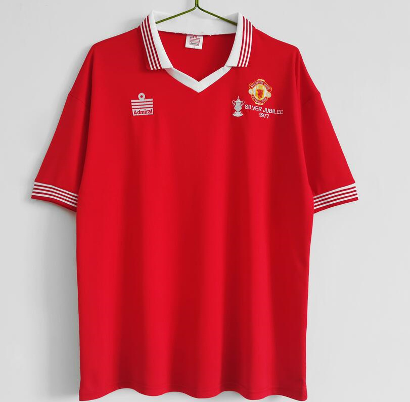Retro Manchester United 1977 Home Soccer Jersey