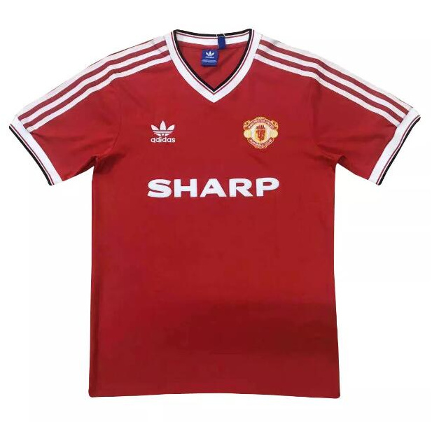 Retro Manchester United 1984 Home Soccer Jersey