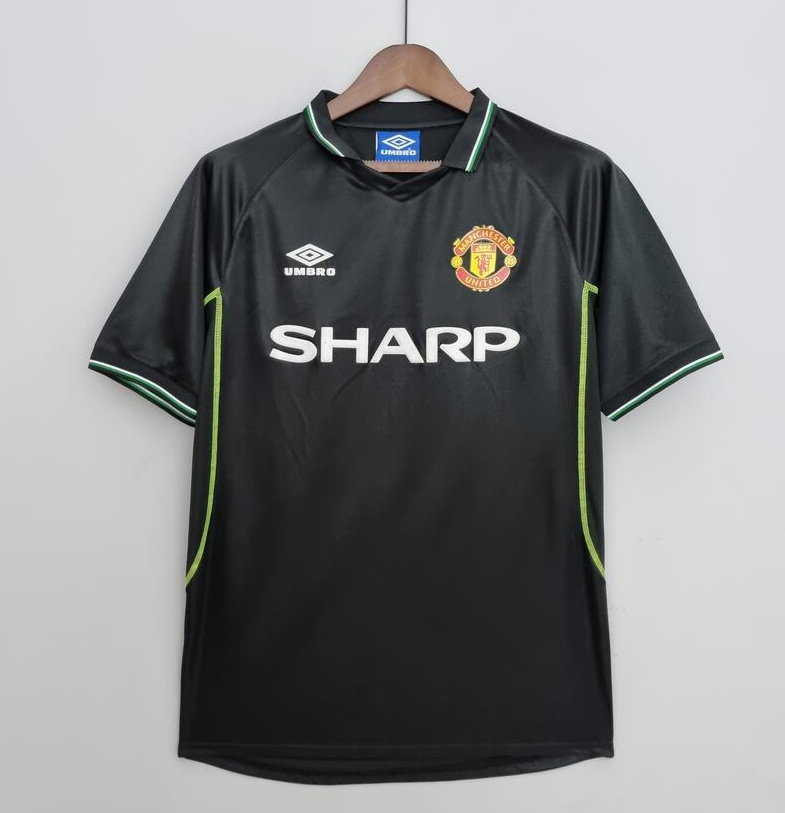 Retro Manchester United 1988 Away Soccer Jersey Black