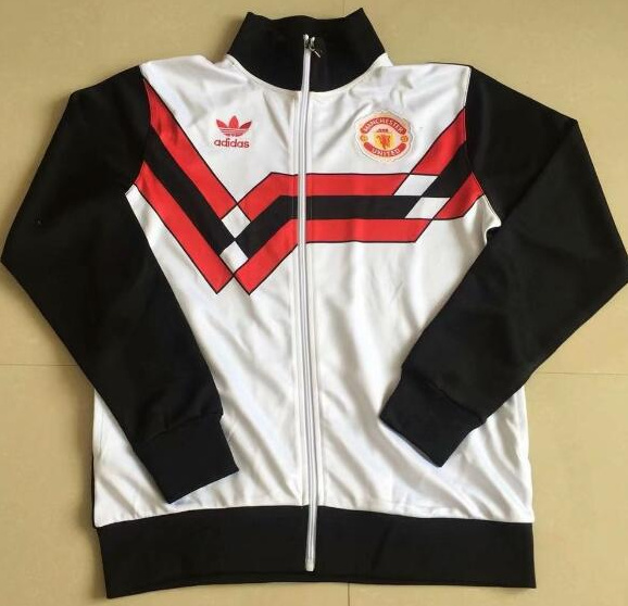 Retro Manchester United 1990 Training Jacket White