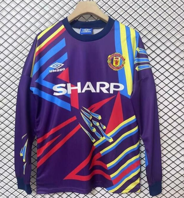 Retro Manchester United 1992-93 Goalkeeper Long Sleeve Soccer Jersey