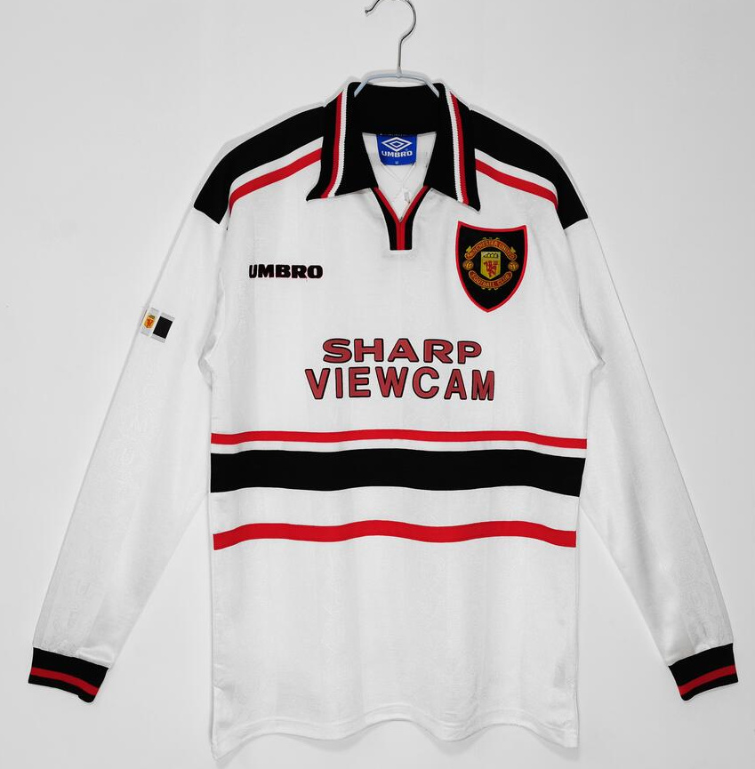 Retro Manchester United 1998-99 Away Long Sleeve Soccer Jersey