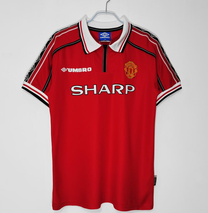 Retro Manchester United 1998-99 Home Soccer Jersey