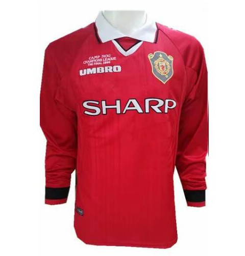 Retro Manchester United 1999-2000 Home Long Sleeve Soccer Jersey