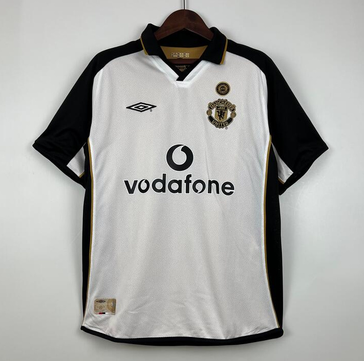 Retro Manchester United 2001-02 White 100th Anniversary Soccer Jersey