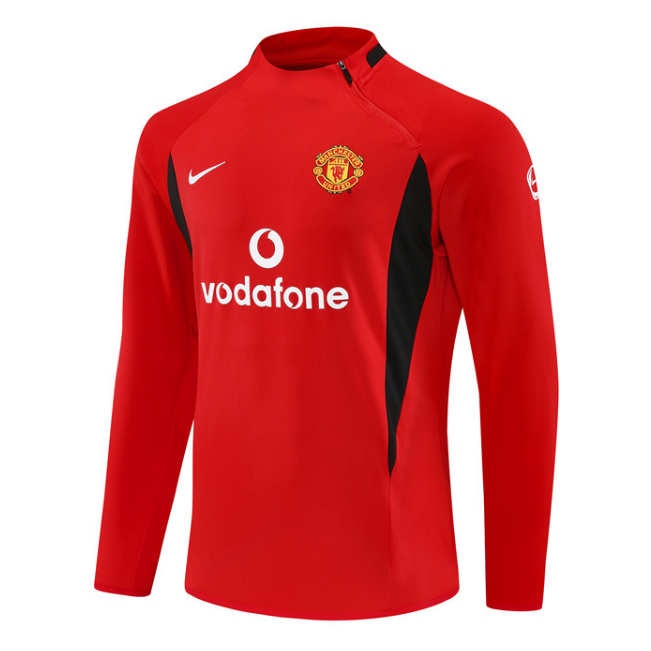 Retro Manchester United 2002-03 Red Training Sweatshirt