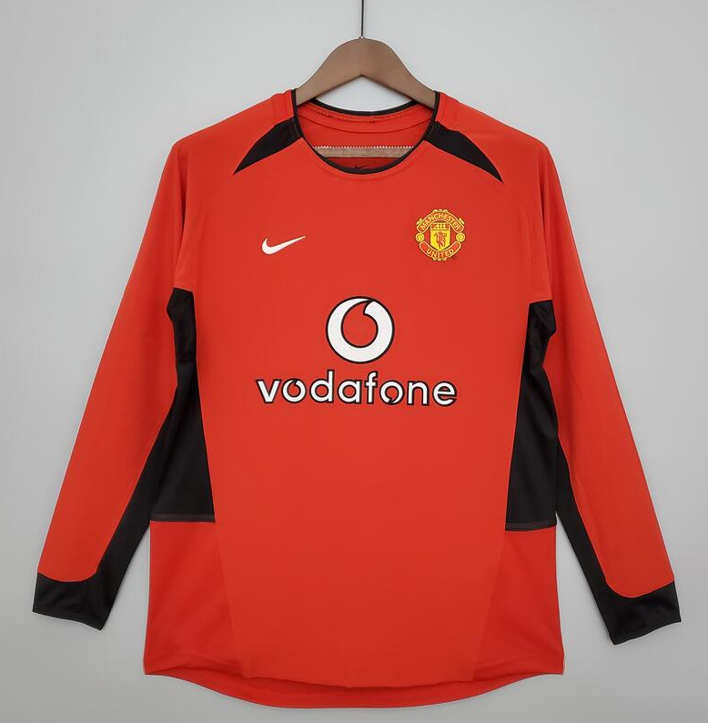 Retro Manchester United 2002-04 Home Long Sleeve Soccer Jersey