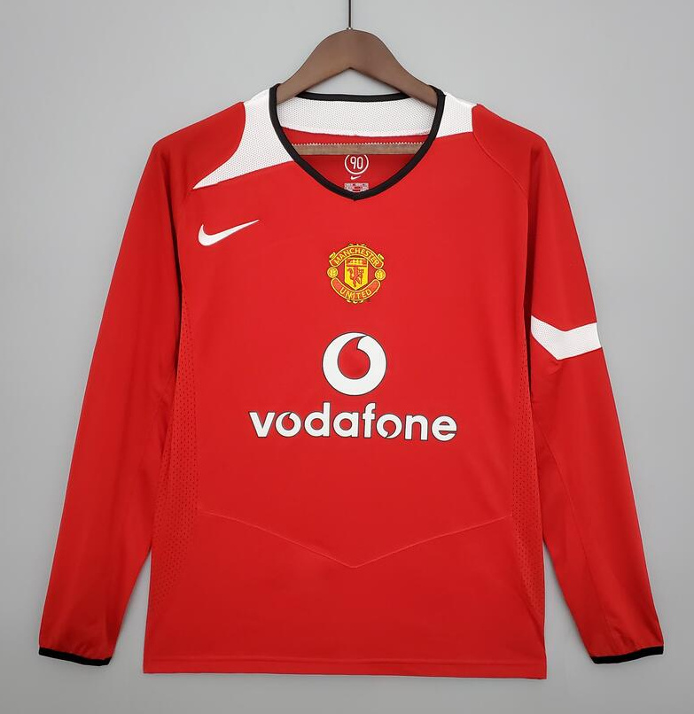 Retro Manchester United 2004-06 Home Long Sleeve Soccer Jersey