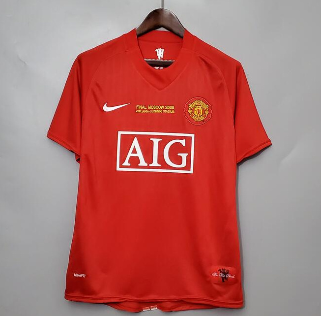Retro Manchester United 2007-08 Home Soccer Jersey