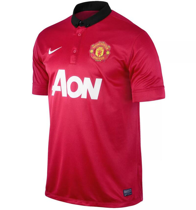 Retro Manchester United 2013-14 Home Soccer Jersey