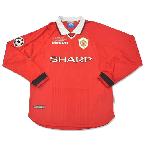 Retro Manchester United 99-00 Home LS Soccer Jersey Shirt